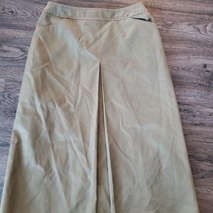 Vintage Burberrys olive green A-Line skirt